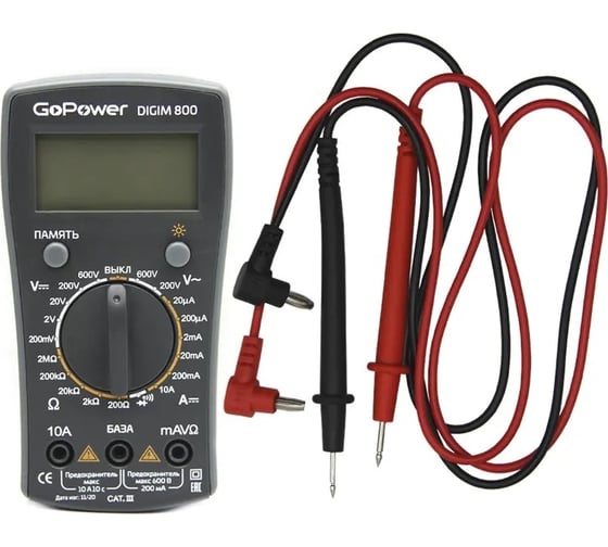 Мультиметр GoPower DigiM 800, 1/80 00-00015326