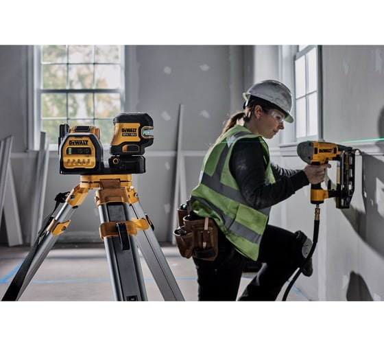 Лазерный построитель плоскостей Dewalt 18В, зеленый DCE825D1G18-QW