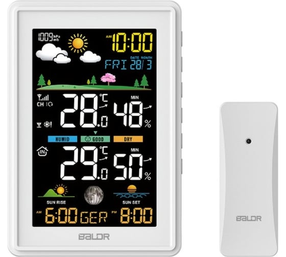 Беспроводная метеостанция BALDR B0360WST2H2PR-V3-WHITE 1