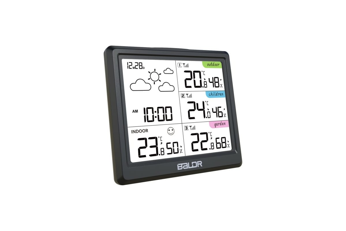 Цифровая метеостанция с тремя датчиками BALDR B0389WST4H4-V3 - выгодная ...