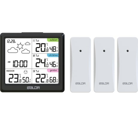 Цифровая метеостанция с тремя датчиками BALDR B0389WST4H4-V3