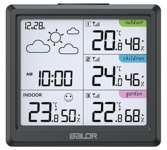 Цифровая метеостанция с тремя датчиками BALDR B0389WST4H4-V3