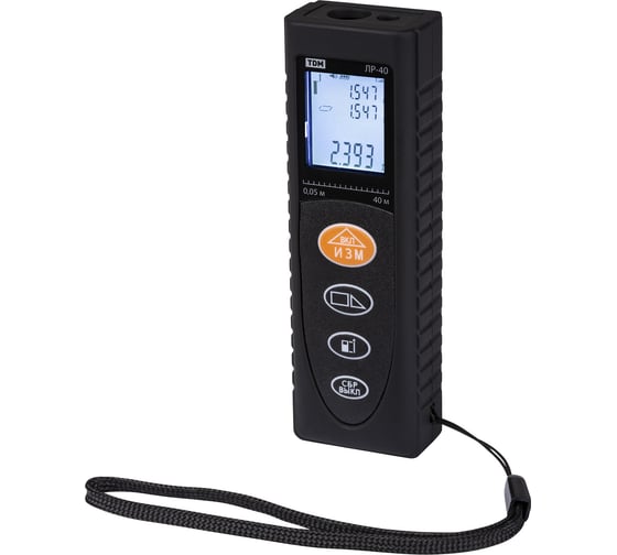 Лазерная рулетка TDM ELECTRIC ЛР-40, дальность 40 м, Алмаз SQ1018-0201