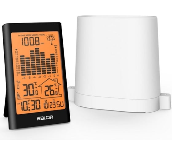 Цифровой термометр с датчиком осадков BALDR B0341WST2-BLACK