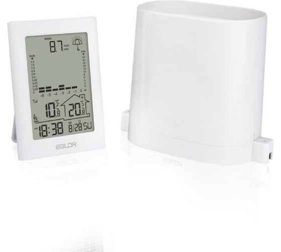 Цифровой термометр с датчиком осадков BALDR B0341WST2-WHITE