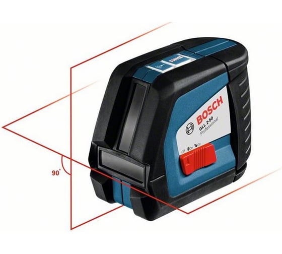 Линейный лазерный нивелир Bosch GLL 2-50 + настенное крепление BM1 + приемник LR2 0.601.063.107