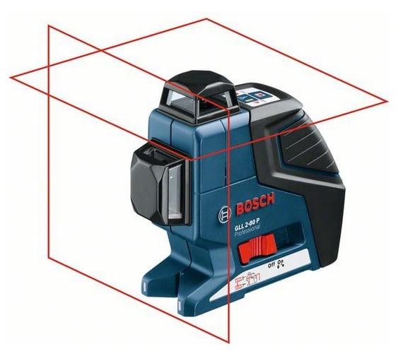 Линейный лазерный нивелир Bosch GLL 2-80 P + вкладка под L-Boxx 0.601.063.204