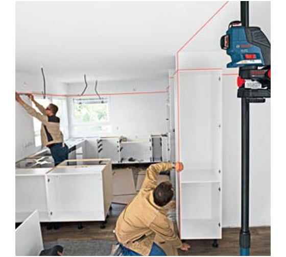 Линейный лазерный нивелир Bosch GLL 2-80 P + вкладка под L-Boxx 0.601.063.204