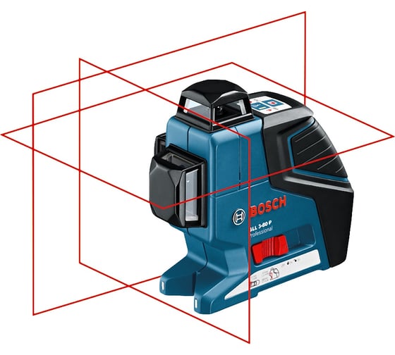 Линейный лазерный нивелир Bosch GLL 3-80 P + настенное крепление BM1 0.601.063.307