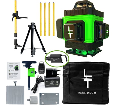 Профессиональный лазерный уровень LT L16-360А + штатив 3.6м + тренога 1.5м усиленная L16-360A/3.6м/1.5м-УС