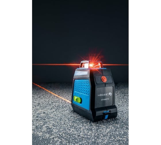Лазерный нивелир HOEGERT TECHNIK красный, 30м, 3d HT4M072