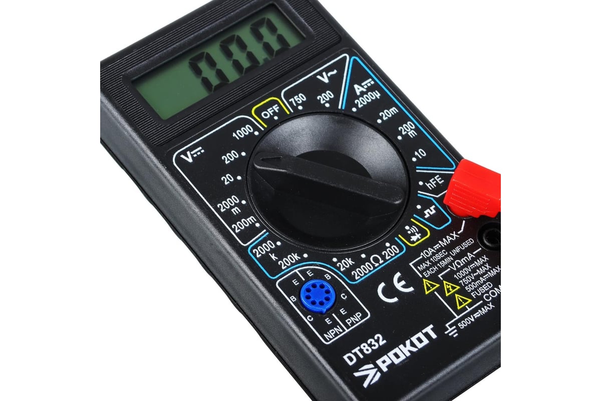 Цифровой мультиметр РОКОТ DT-832 660-015 - выгодная цена, отзывы ...