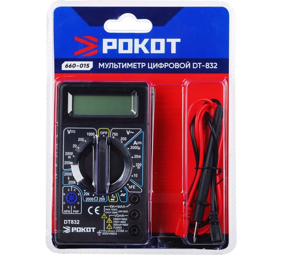 Цифровой мультиметр РОКОТ DT-832 660-015