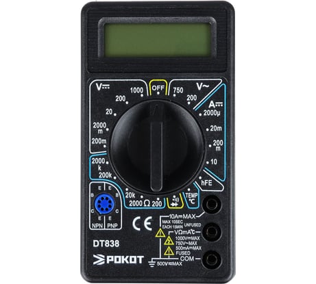 Цифровой мультиметр РОКОТ DT-838 660-016