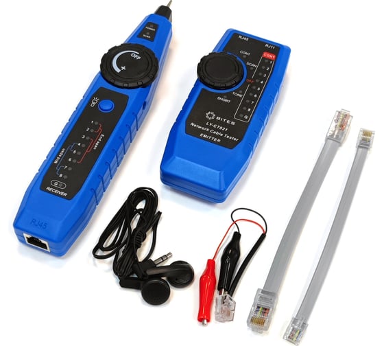 Тестер-трассоискатель кабеля 5Bites UTP, STP, TEL, POE LY-CT021