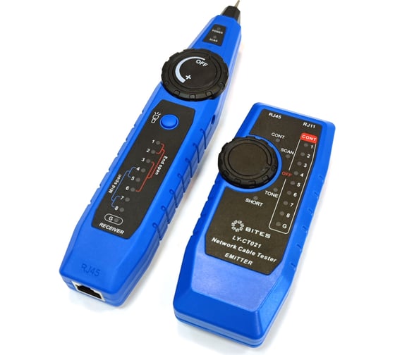 Тестер-трассоискатель кабеля 5Bites UTP, STP, TEL, POE LY-CT021