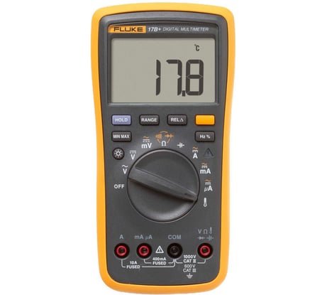Цифровой мультиметр Fluke с функцией измерения температуры 17B+ 4404246
