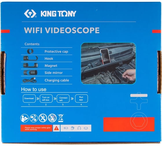Видеоэндоскоп KING TONY Wi-Fi 8 мм 9TQ12