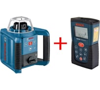 Набор измерительного инструмента Bosch: ротационный лазер GRL 300 HV + лазерный дальномер DLE 40 0.615.994.09G