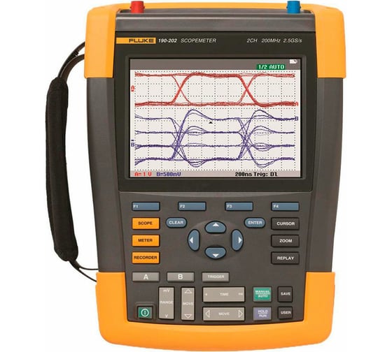 Двухканальный осциллограф-мультиметр FLUKE-190-202/EU/S серии II, частота 200 МГЦ 4025554 1