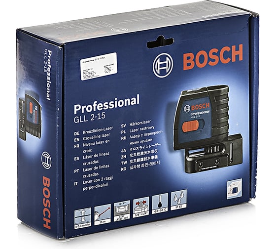 Линейный лазерный нивелир Bosch GLL 2-15 Professional 0.601.063.701