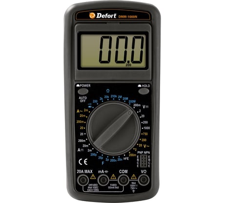 Мультитестер DEFORT DMM-1000N 98298123