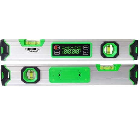 Электронный уровень-угломер TECHNICOM с магнитом, ЖК дисплей, 400 мм, 0-360° TC-LA400