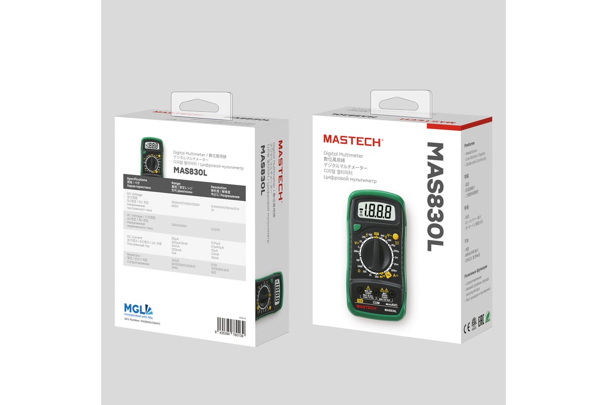 Мультиметр универсальный Mastech MAS830L