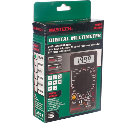 Мультиметр Mastech M830B, цифровой, 57598