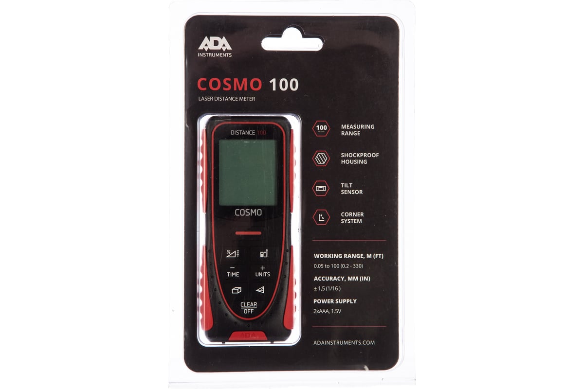  дальномер ADA Cosmo 100 с функцией уклономера А00412 .