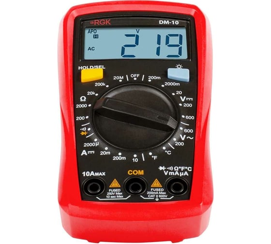 Цифровой мультиметр RGK DM-10 с поверкой 779623