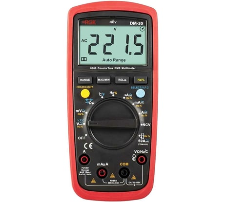 Цифровой мультиметр RGK DM-30 с поверкой 779654