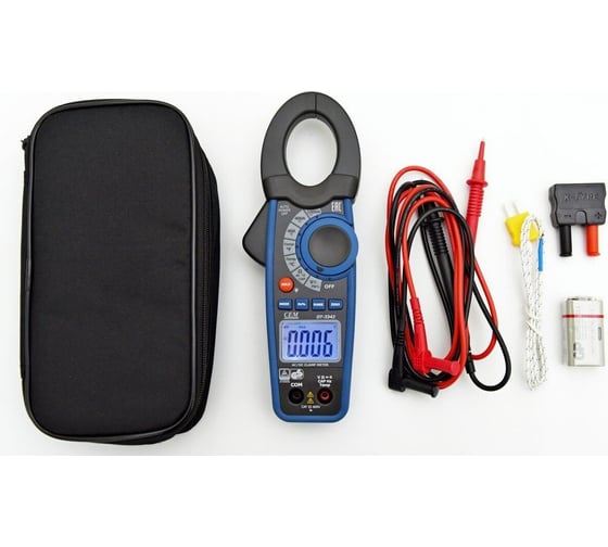 Токовые клещи с датчиком температуры СЕМ DT-3343 480397