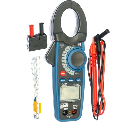 Токовые клещи с датчиком температуры СЕМ DT-3341 480380 1