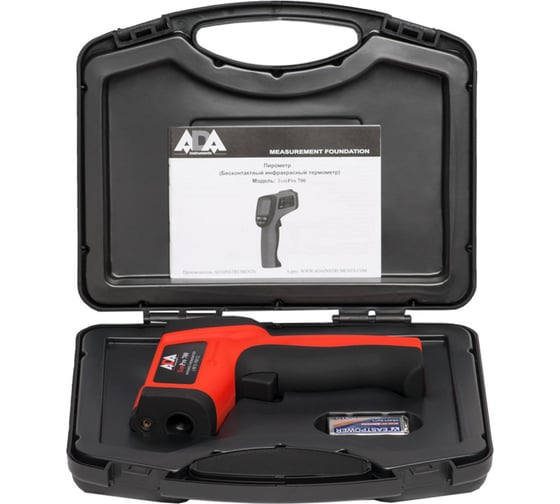 Инфракрасный пирометр ADA TemPro 700, от -50С до 700С, с калибровкой А00224К