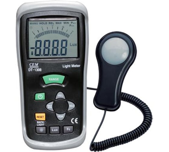 Измеритель уровня освещения (люксметр) СЕМ DT-1308 480243