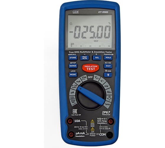 Измеритель сопротивления изоляции с True RMS мультиметром СЕМ DT-9985 481127
