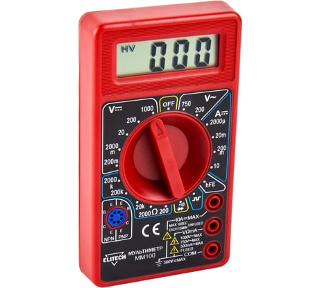 Мультиметр Elitech ММ 100 182085