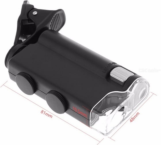 Микроскоп для телефонов Pro Legend 60-100х мини с подсветкой и ультрафиолетом PL4446