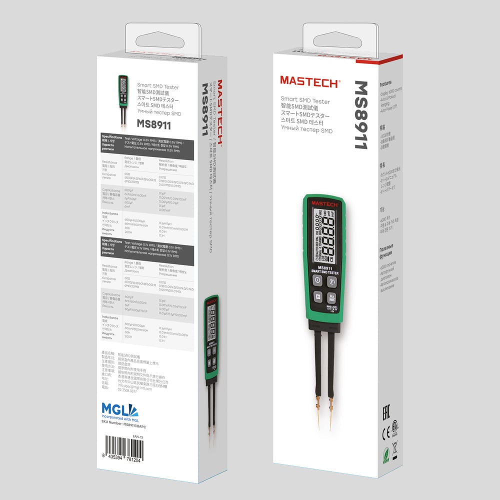 Мультиметр (smart smd-тестер) ms8911 mastech 13-2049