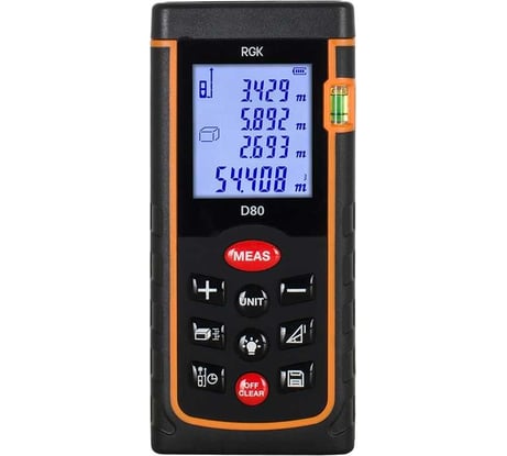 Лазерный дальномер RGK d80 с поверкой 755641