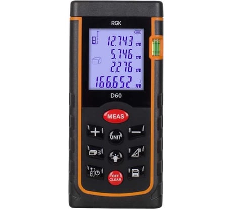 Лазерный дальномер RGK d60 с поверкой 755665
