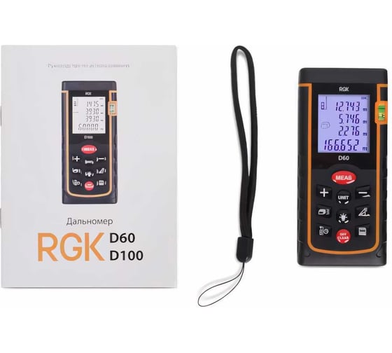 Лазерный дальномер RGK d60 с поверкой 755665