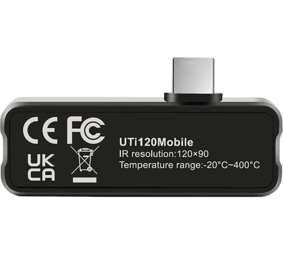 Портативный тепловизор для смартфона UNI-T UTi120Mobile -20/+400c, ИК-разрешение 120x90 пикселей, ПО Android 00-00012003