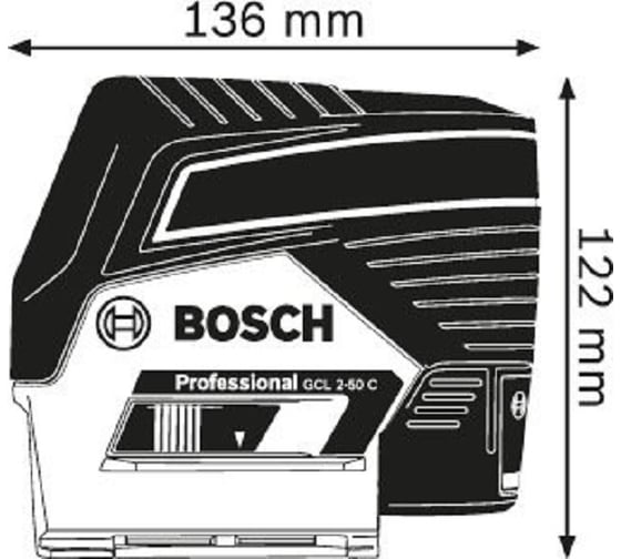Комбинированный лазерный нивелир Bosch GCL 2-50 C + крепление RM2 0.601.066.G00