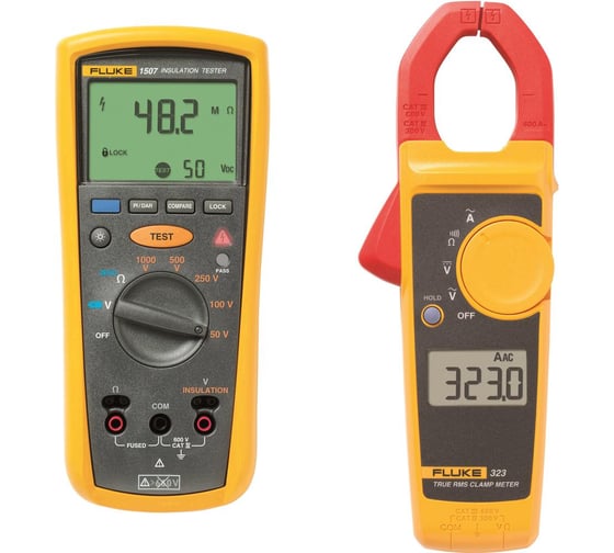 Измеритель сопротивления изоляции 1507 + токоизмерительные клещи 323 FLUKE 4864866