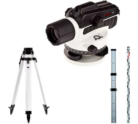 Комплект ADA: нивелир Ruber 32 + рейка STAFF 3 + штатив на клипсах Light А00121_К1