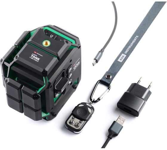 Профессиональный лазерный уровень ADA LaserTANK 4-360 GREEN basic edition А00631