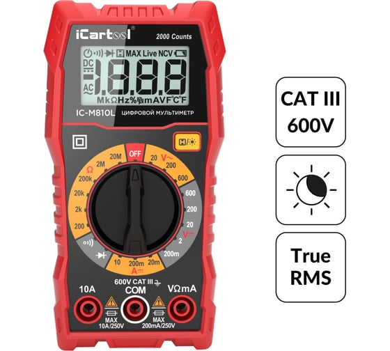 Цифровой мультиметр iCarTool IC-M810L 1