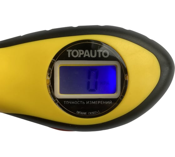 Шинный манометр TopAuto цифровой та-105, led-подсветка вентиля и дисплея, до 10 атм 14621